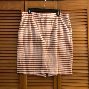 striped pencil skirt